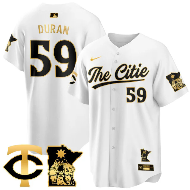 Men's Minnesota Twins City Connect Concept Jersey WHITE GOLD #59 JHOAN DURAN.webp