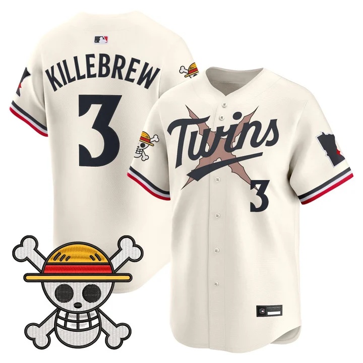 Men's Minnesota Twins x One Piece Vapor Premier Limited Jersey cream #3 Harmon Killebrew