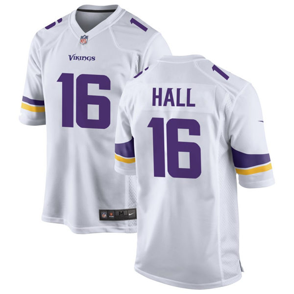 Men's Minnesota Vikings #16 Jaren Hall Nike White Vapor Untouchable Limited Palyer Jersey