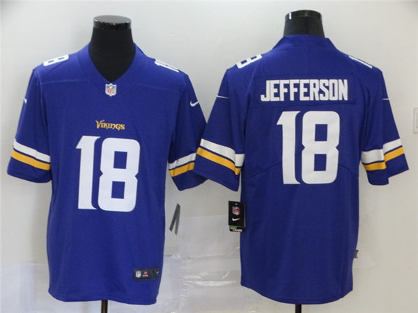 Men's Minnesota Vikings #18 Justin Jefferson Nike Purple Vapor Untouchable Limited Jersey