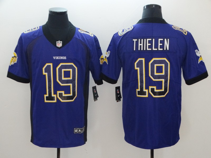 Men's Minnesota Vikings #19 Adam Thielen Purple Nike Drift Fashion Limited Jersey