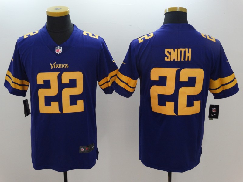 Men's Minnesota Vikings #22 Harrison Smith Nike Purple NFL Color Rush Vapor Untouchable Limited Jersey