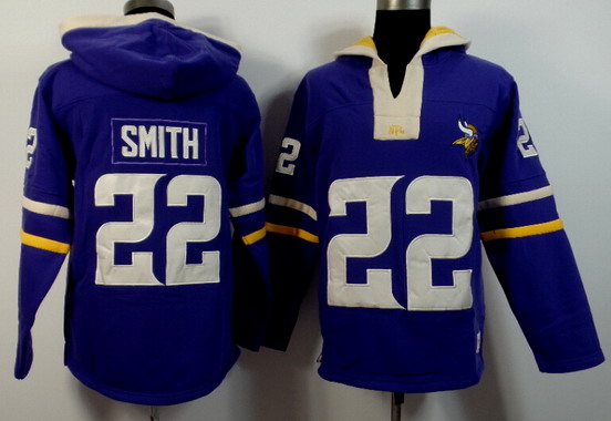 Men's Minnesota Vikings #22 Paul Krause Purple Team Color Team Color 2015 NFL Hoodie