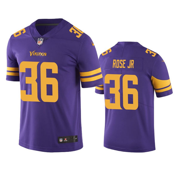 Men's Minnesota Vikings #36 A.J. Rose Jr. Nike Purple Color Rush Vapor Untouchable Limited Jersey