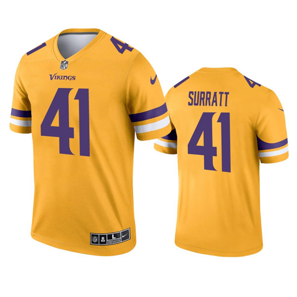 Men's Minnesota Vikings #41 Chazz Surratt Nike Gold Inverted Limited Jersey