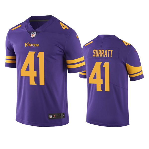 Men's Minnesota Vikings #41 Chazz Surratt Nike Purple Color Rush Vapor Untouchable Limited Jersey