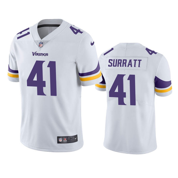 Men's Minnesota Vikings #41 Chazz Surratt Nike White Vapor Untouchable Limited Jersey