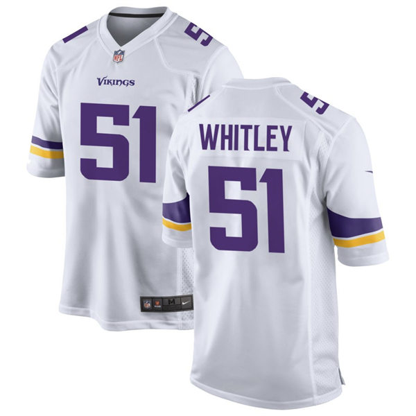 Men's Minnesota Vikings #51 Benton Whitley Nike White Vapor Untouchable Limited Palyer Jersey
