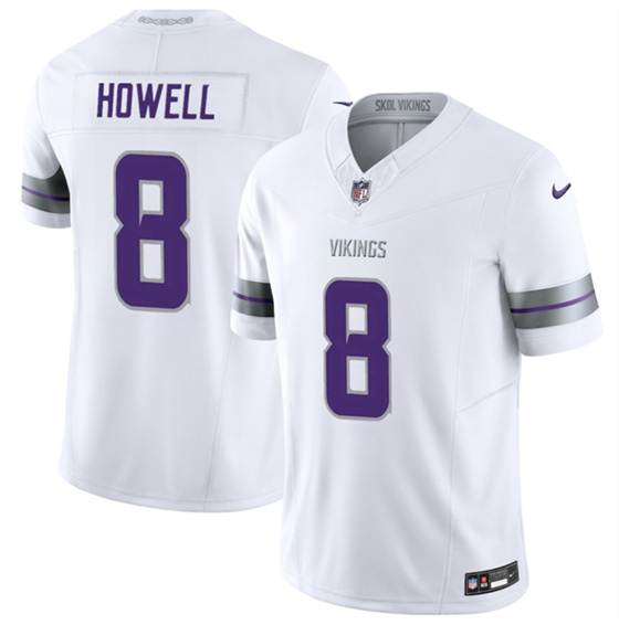 Men's Minnesota Vikings #8 Sam Howell White 2025 F.U.S.E. Winter Warrior Limited Football Stitched Jersey
