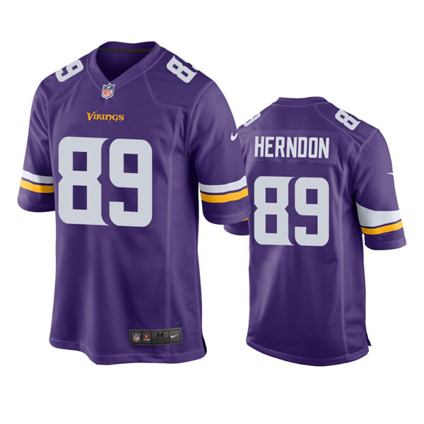 Men's Minnesota Vikings #89 Chris Herndon Nike Purple Vapor Untouchable Limited Jersey