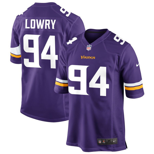 Men's Minnesota Vikings #94 Dean Lowry Nike Purple Vapor Untouchable Limited Palyer Jersey