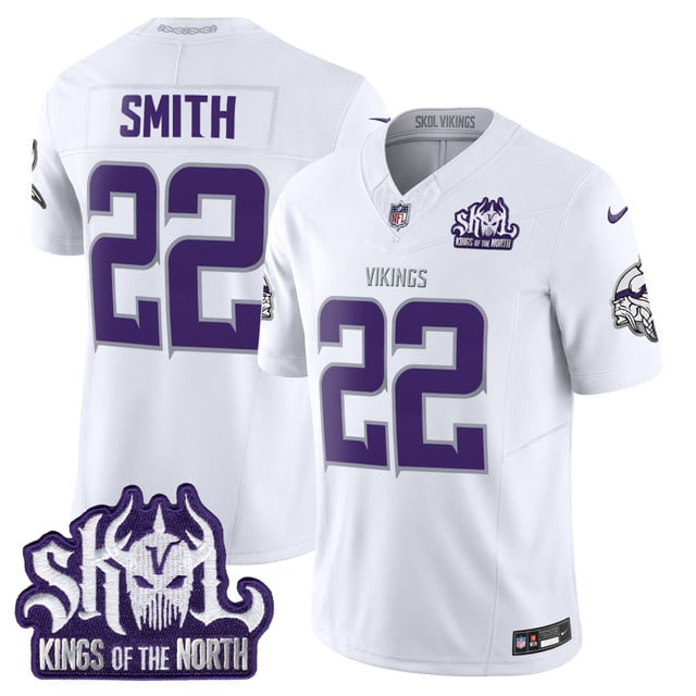 Men's Minnesota Vikings 2025 Winter Warrior Skol Patch Vapor Limited Jersey #22 Harrison Smith