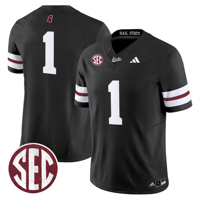 Men's Mississippi State Bulldogs 'Dark Mode' Vapor Limited Jersey #1