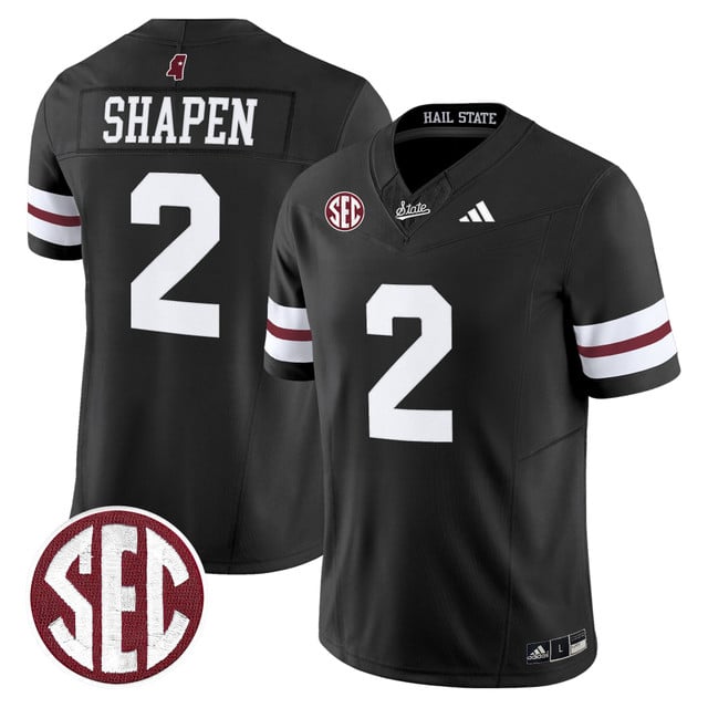 Men's Mississippi State Bulldogs 'Dark Mode' Vapor Limited Jersey #2 Blake Shapen