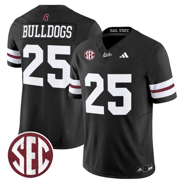 Men's Mississippi State Bulldogs 'Dark Mode' Vapor Limited Jersey #25 Bulldogs
