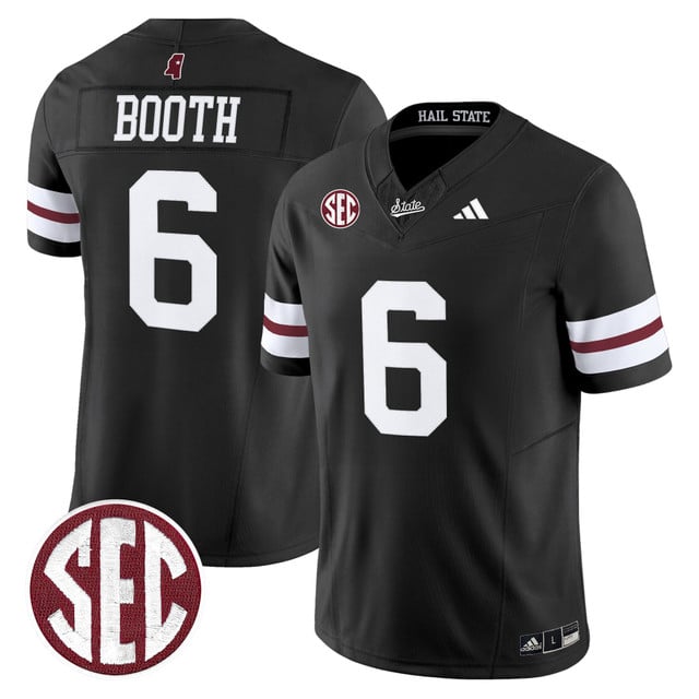 Men's Mississippi State Bulldogs 'Dark Mode' Vapor Limited Jersey #6 Davon Booth