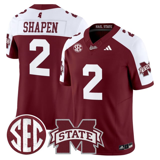 Men's Mississippi State Bulldogs 'Dark Mode' Vapor Limited Jersey alternate #2 Blake Shapen
