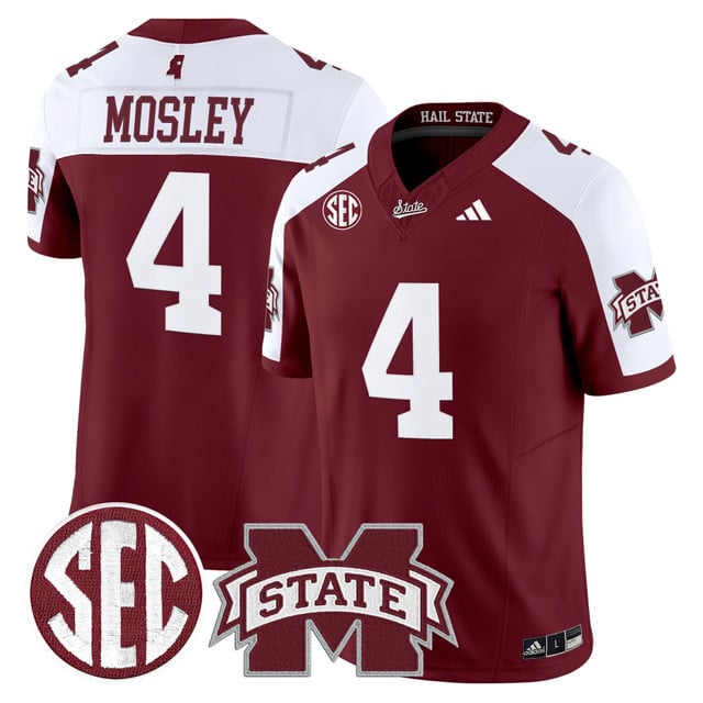 Men's Mississippi State Bulldogs 'Dark Mode' Vapor Limited Jersey alternate #4 Jordan Mosley