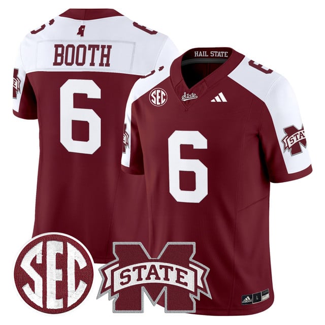 Men's Mississippi State Bulldogs 'Dark Mode' Vapor Limited Jersey alternate #6 Davon Booth