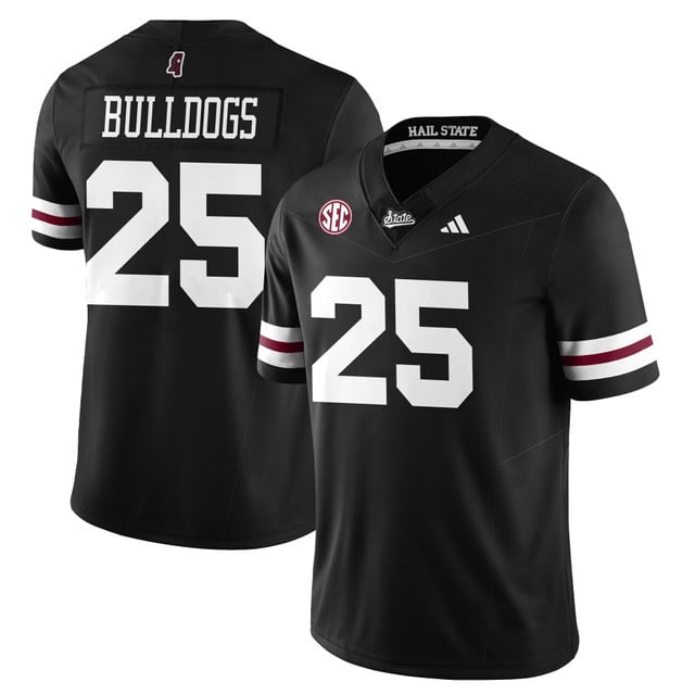 Men's Mississippi State Football Darkness Limited Jersey #25 Bulldogs