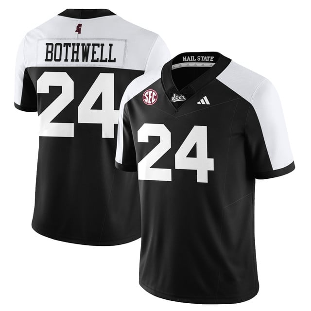 Men's Mississippi State Football Darkness Limited Jersey alternate #24 Fluff Bothwell