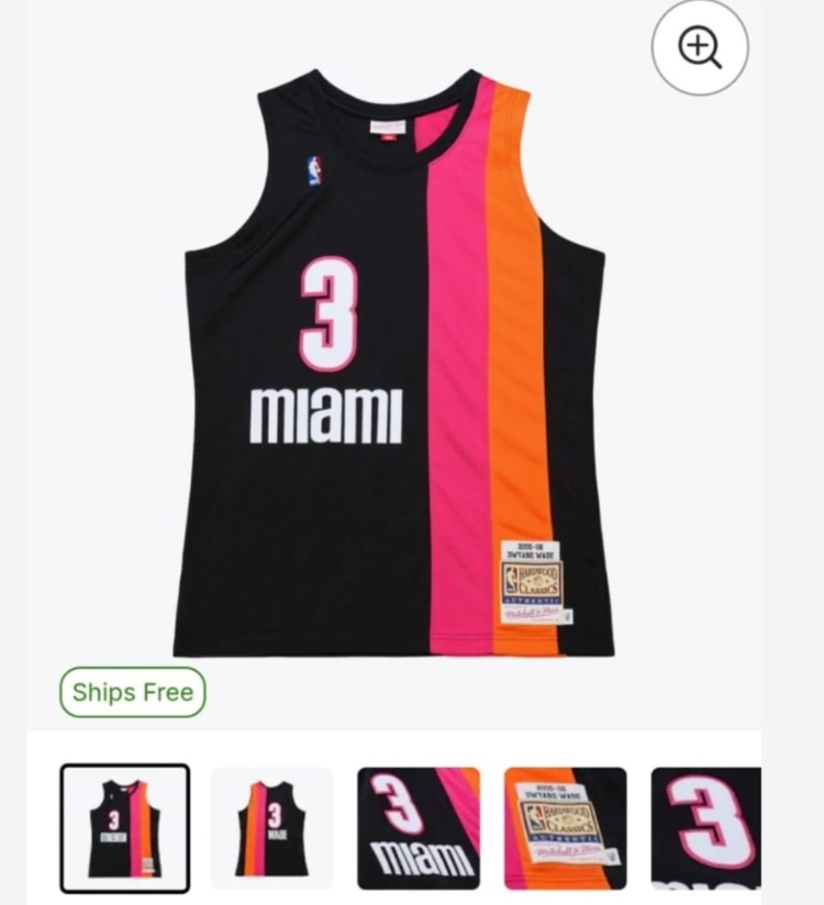 Men's Mitchell & Ness Dwyane Wade Black Miami Heat 2005-06 Hardwood Classics Authentic Jersey