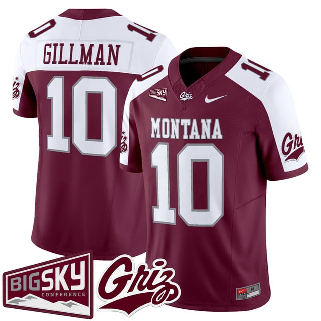 Men's Montana Grizzlies 2025 Vapor Limited Jersey alternate #10 Eli Gillman