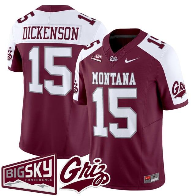 Men's Montana Grizzlies 2025 Vapor Limited Jersey alternate #15 Dave Dickenson