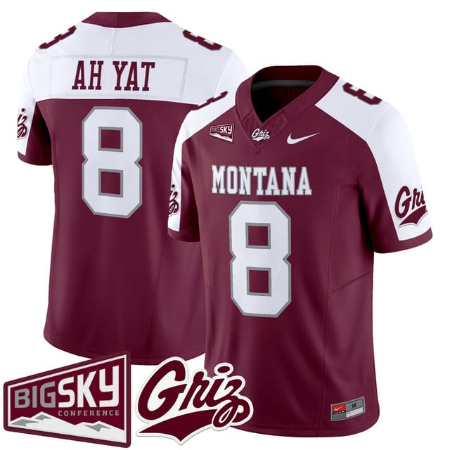 Men's Montana Grizzlies 2025 Vapor Limited Jersey alternate #8 Kealii Ah Yat