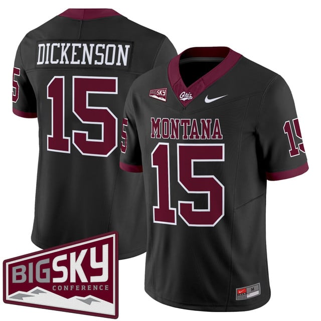 Men's Montana Grizzlies 2025 Vapor Limited Jersey black #15 Dave Dickenson