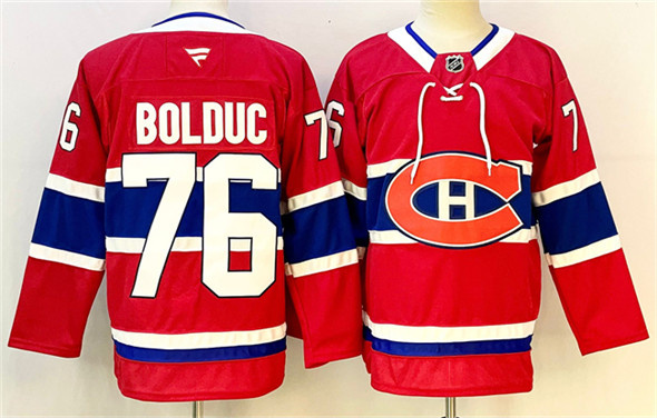 Men's Montreal Canadiens #76 Zack Bolduc Red 2024-25 Stitched Jersey