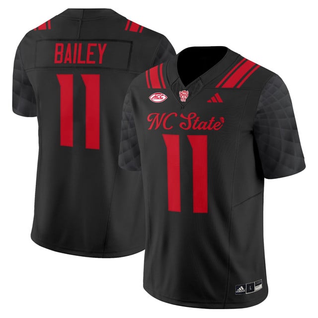 Men's NC State Wolfpack 'City of Oaks' Vapor Limited Jersey black #11 CJ Bailey