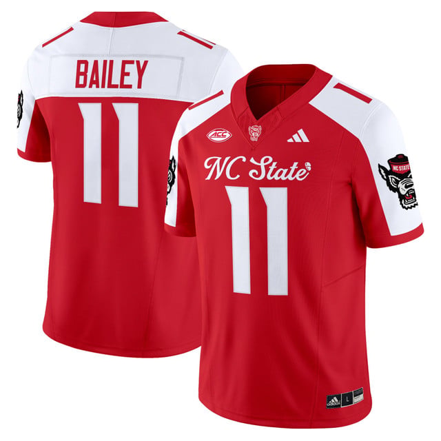 Men's NC State Wolfpack 'City of Oaks' Vapor Limited Jersey red #11 CJ Bailey