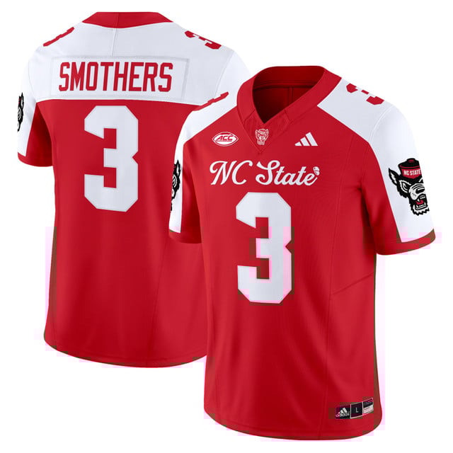 Men's NC State Wolfpack 'City of Oaks' Vapor Limited Jersey red #3 Hollywood Smothers