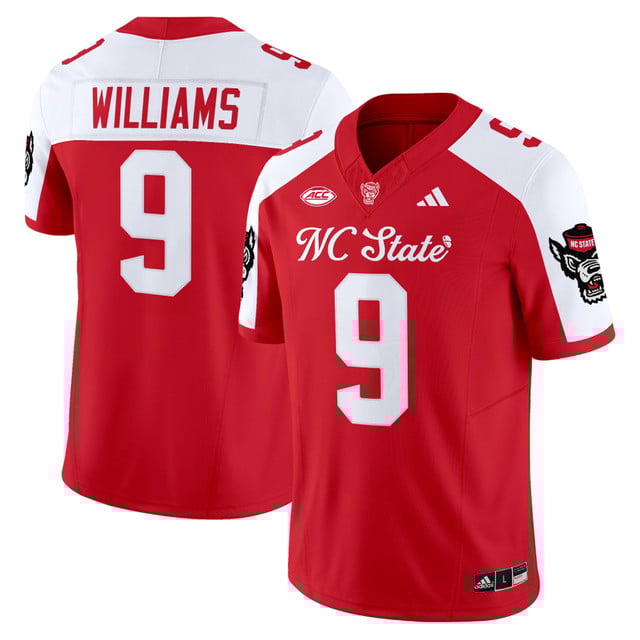 Men's NC State Wolfpack 'City of Oaks' Vapor Limited Jersey red #9 Mario Williams