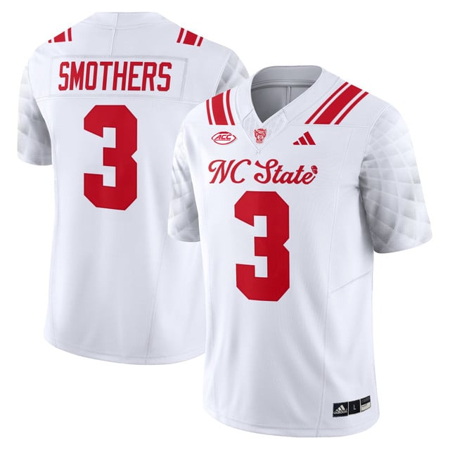 Men's NC State Wolfpack 'City of Oaks' Vapor Limited Jersey white #3 Hollywood Smothers