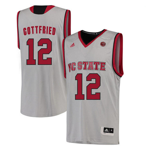 Men's NC State Wolfpack Cameron Gottfried 12 College Basketball Jersey - White
