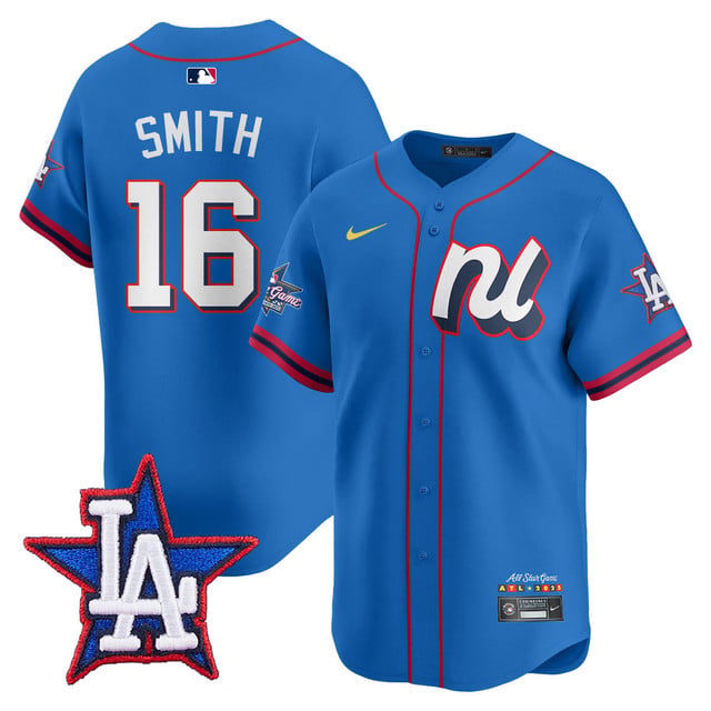 Men's National League 2025 MLB All-Star Jersey BLUE #16 WILL SMITH