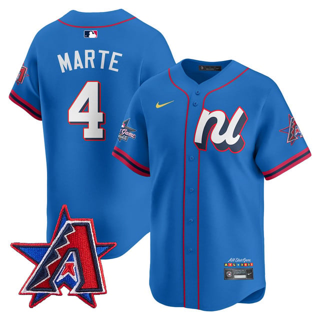 Men's National League 2025 MLB All-Star Jersey BLUE #4 KETEL MARTE