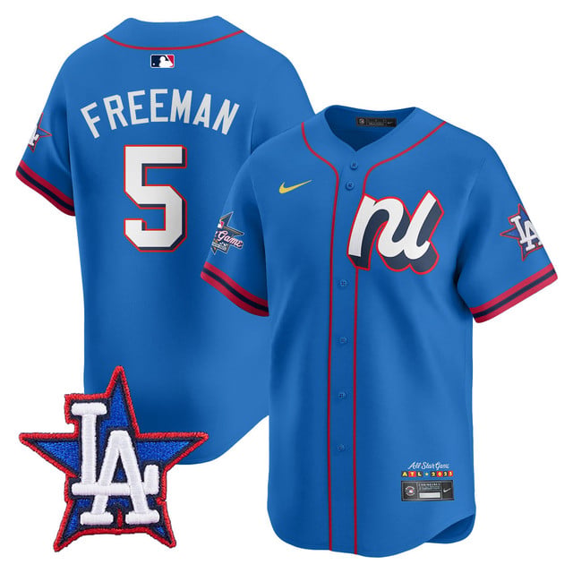Men's National League 2025 MLB All-Star Jersey BLUE #5 FREDDIE FREEMAN