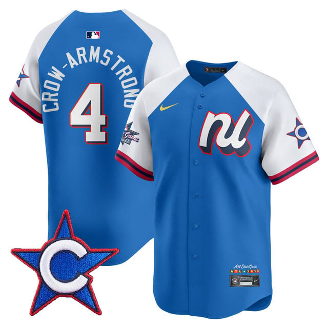 Men's National League 2025 MLB All-Star Jersey BLUE WHITE#4 PETE CROW-ARMSTRONG