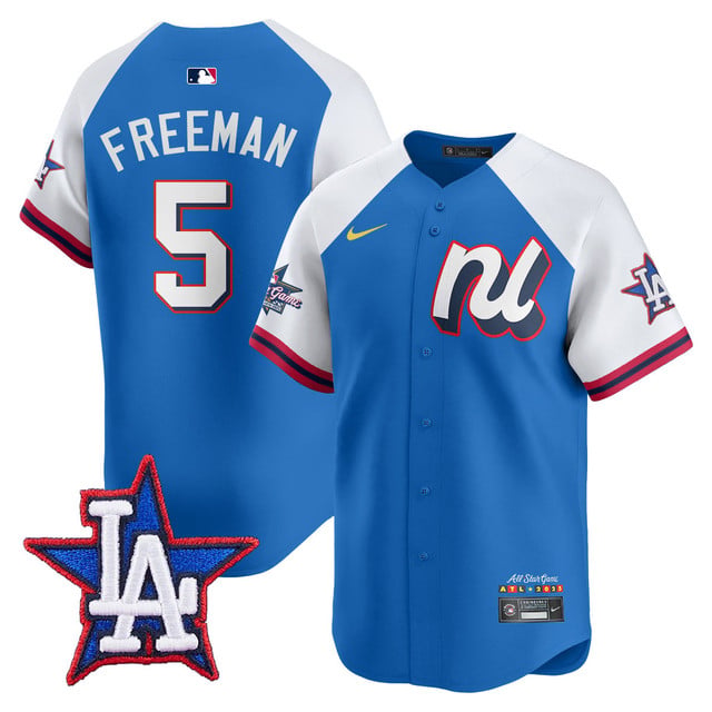 Men's National League 2025 MLB All-Star Jersey BLUE WHITE#5 FREDDIE FREEMAN
