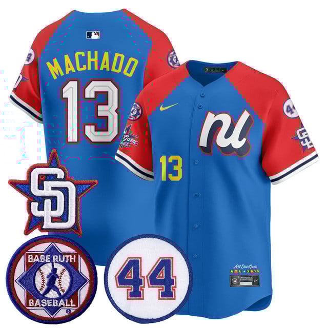 Men's National League 2025 MLB All-Star Jersey V3 blue red #13 Manny Machado