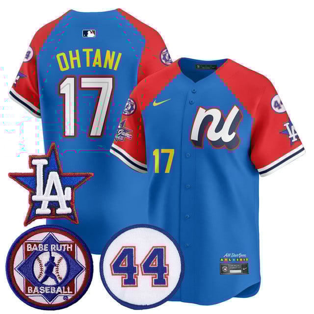 Men's National League 2025 MLB All-Star Jersey V3 blue red #17 Shohei Ohtani