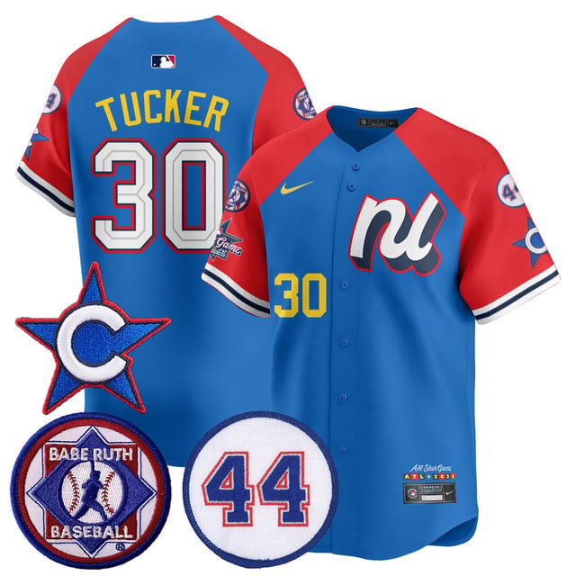 Men's National League 2025 MLB All-Star Jersey V3 blue red #30 Kyle Tucker