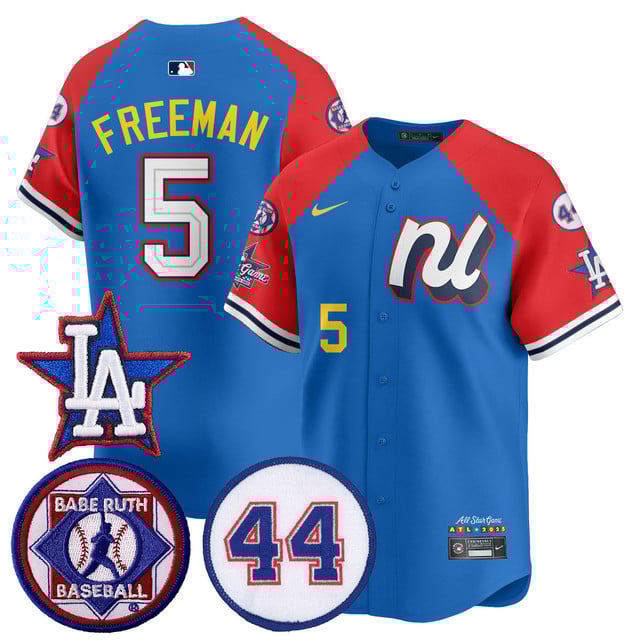 Men's National League 2025 MLB All-Star Jersey V3 blue red #5 Freddie Freeman