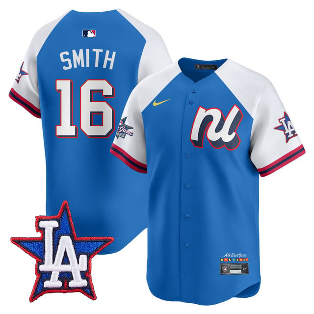 Men's National League 2025 MLB All-Star Jersey blue white #16 Will Smith
