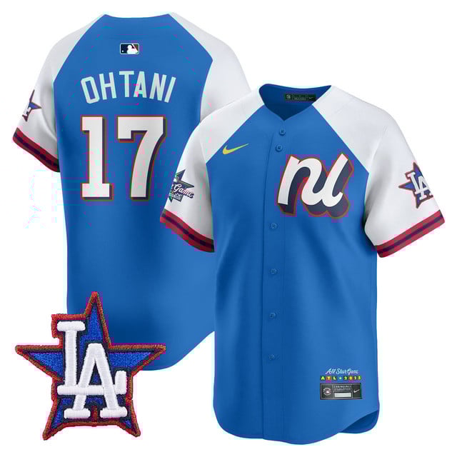 Men's National League 2025 MLB All-Star Jersey blue white #17 Shohei Ohtani