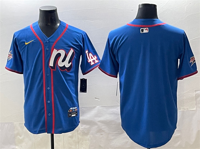 Men's National League Los Angeles Dodgers Blank Blue 2025 All-Star Edition Limited Stitched Baseball Jersey