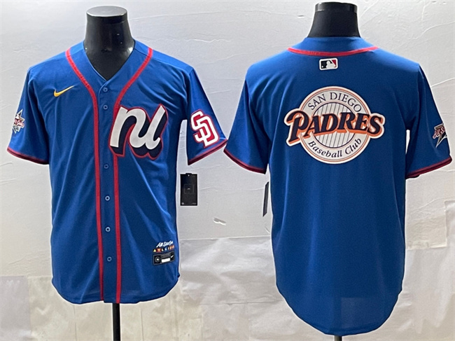 Men's National League San Diego Padres Team Big Logo Blue 2025 All-Star Edition Limited Stitched Baseball Jersey